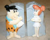Flintstones Fred and Wilma with Heart on Rock Wall SP Shakers