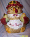 Mrs Turkey Cookie Jar and Shakers