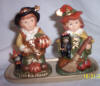 Little Boy and Girl Pilgrim Salt and Pepper Shakers