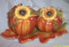 Realistic Pumpkin Salt and Pepper Shakers