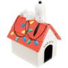 Snoopy on Xmas decorated Dog House Cookie Jar