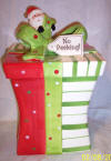 Xmas No Peeking Package Cookie Jar